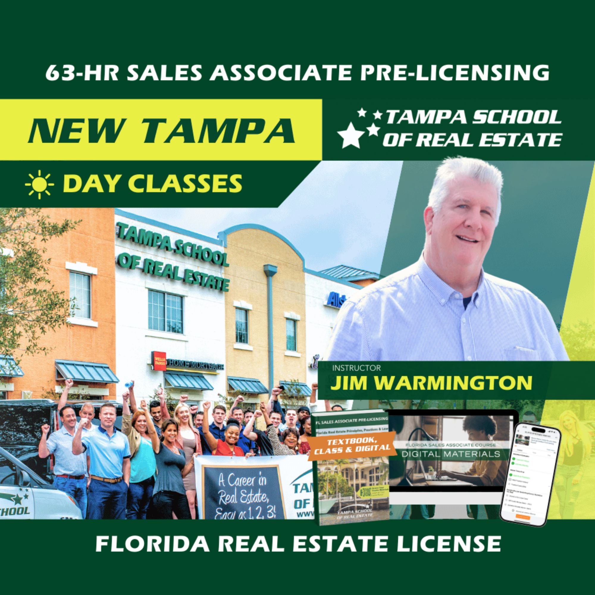 New Tampa | Sep 22 9:00am | 63-HR FL Real Estate Classes SLPRE TSRE New Tampa | Tampa School of Real Estate Full Tuition 