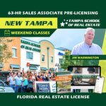 New Tampa | Sep 26 8:00am | 63-HR FL Real Estate Classes SLPRE TSRE New Tampa | Tampa School of Real Estate Full Tuition 