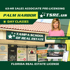 Palm Harbor | Jan 11 9:00am | 63-HR FL Real Estate Classes SLPRE TSRE Palm Harbor | Tampa School of Real Estate Full Tuition 