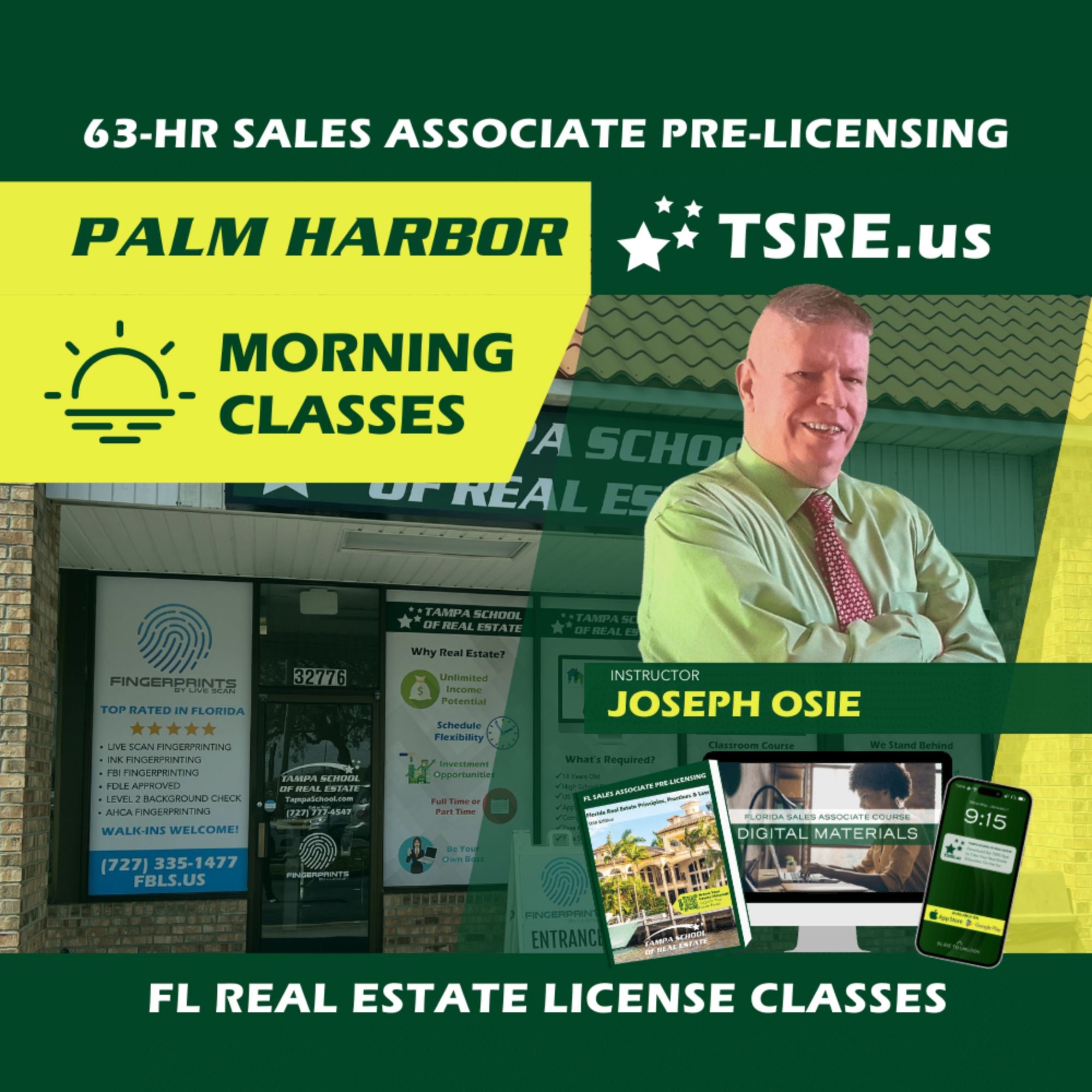 Palm Harbor | Jul 14 9:00am | 63-HR FL Real Estate Classes SLPRE TSRE Palm Harbor | Tampa School of Real Estate 