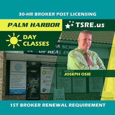 Palm Harbor | Mar 17 9:00am | 30-HR Broker Post Licensing: Investment Analysis BKINV TSRE Palm Harbor | Tampa School of Real Estate 