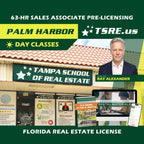 Palm Harbor | Oct 5 9:00am | 63-HR FL Real Estate Classes SLPRE TSRE Palm Harbor | Tampa School of Real Estate Full Tuition 