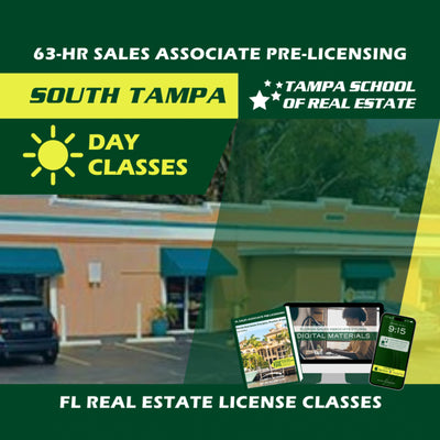 South Tampa | Apr 22 8:30am | 63-HR FL Real Estate Classes SLPRE TSRE South Tampa | Tampa School of Real Estate 