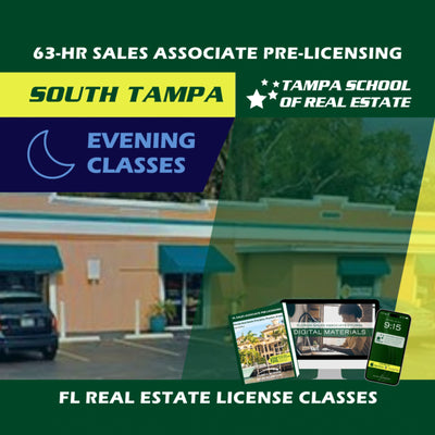 South Tampa | Feb 18 6:30pm | 63-HR FL Real Estate Classes SLPRE TSRE South Tampa | Tampa School of Real Estate 