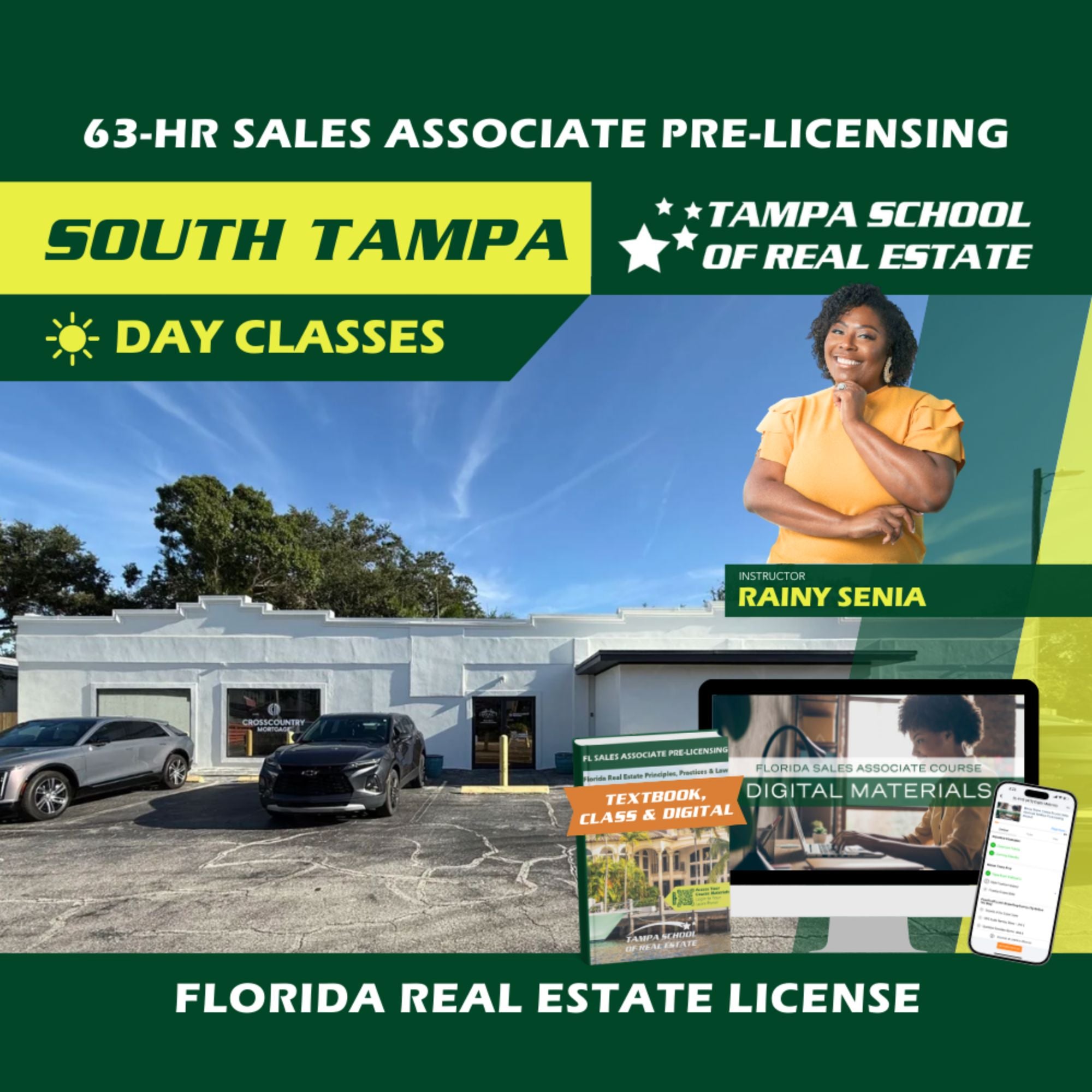 South Tampa | Jan 5 8:30am | 63-HR FL Real Estate Classes SLPRE TSRE South Tampa | Tampa School of Real Estate Full Tuition 