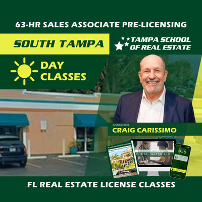 South Tampa | Jun 17 9:15am | 63-HR FL Real Estate Classes SLPRE TSRE South Tampa | Tampa School of Real Estate 
