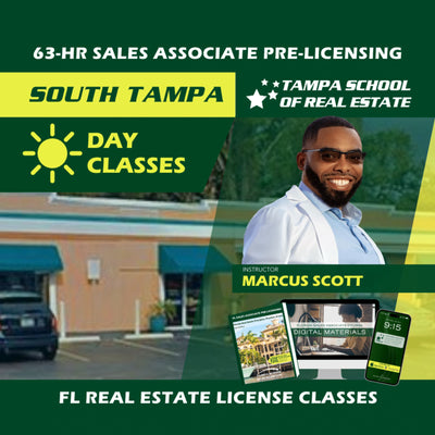 South Tampa | Oct 21 8:00am | 63-HR FL Real Estate Classes SLPRE TSRE South Tampa | Tampa School of Real Estate 