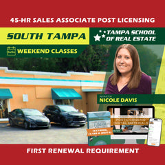 South Tampa thumbnail for South Tampa | Sep 12 9:00am | 45-HR FL Post Licensing Course