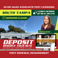 South Tampa | Sep 19 9:00am | 45-HR FL Post Licensing Course SLPOST TSRE South Tampa | Tampa School of Real Estate Deposit - Balance Due Prior to Class 