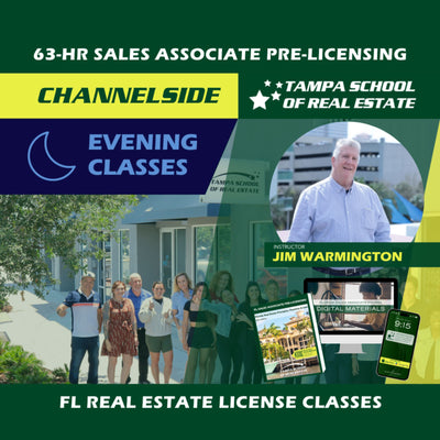 Channelside | Nov 27 6:30pm | 63-HR FL Real Estate Classes SLPRE TSRE Channelside | Tampa School of Real Estate 