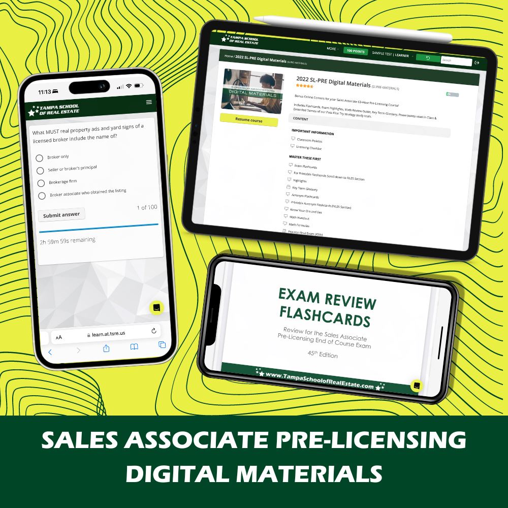 Digital Materials - Pre-Licensing for Sales Associates learn.at.tsre.us 