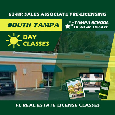 South Tampa | Oct 23 8:30am | 63-HR FL Real Estate Classes SLPRE TSRE South Tampa | Tampa School of Real Estate 