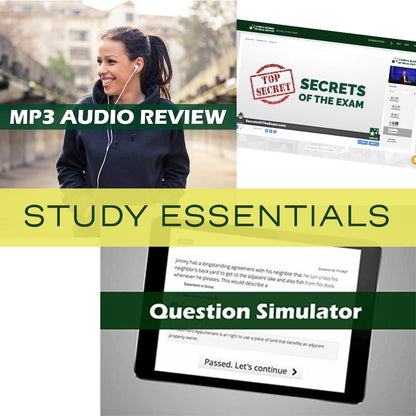 Study Essentials | Question Simulator, MP3 Audio Review & Exam Secrets Exam Prep TSRE | Tampa School of Real Estate 
